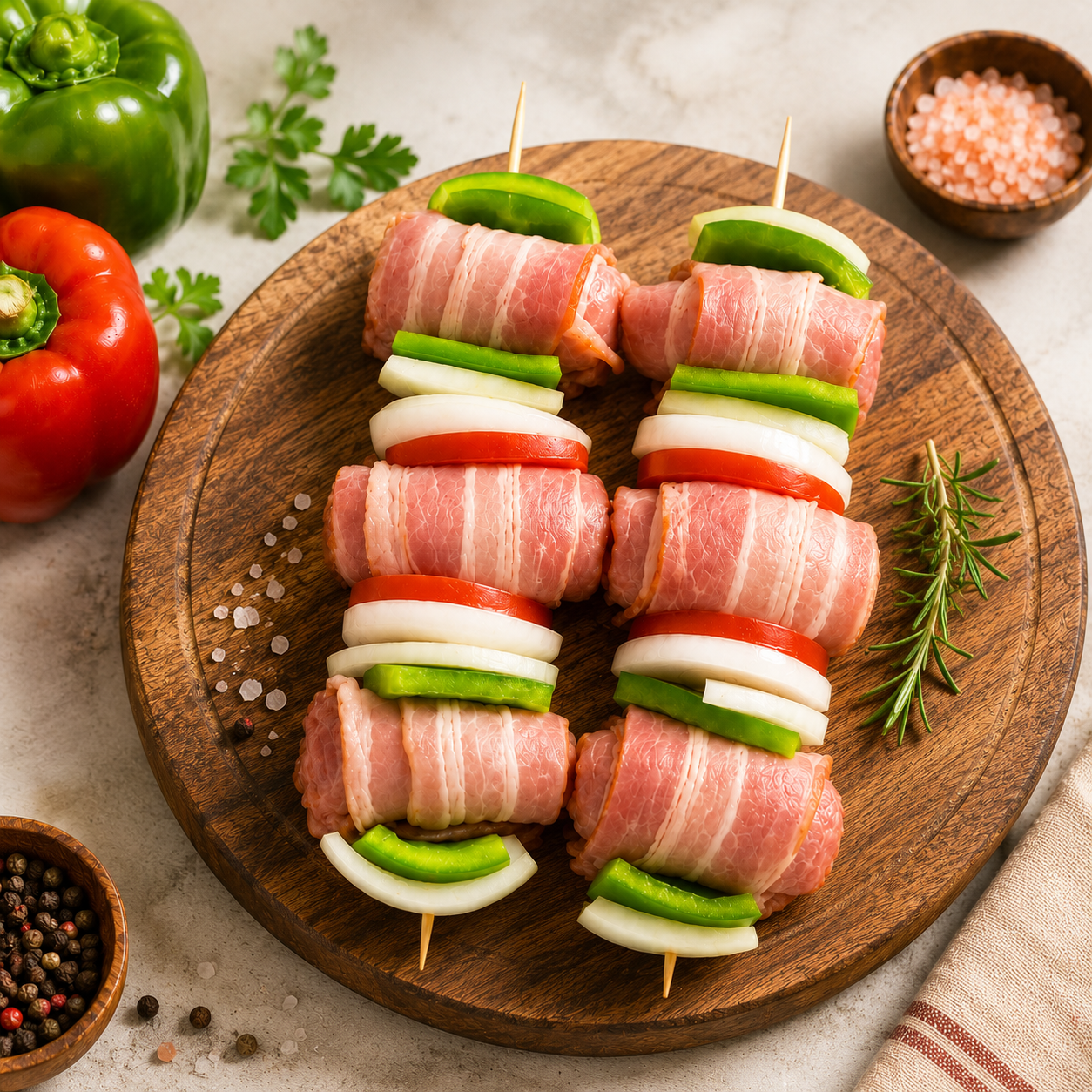 Brochettes de pollo