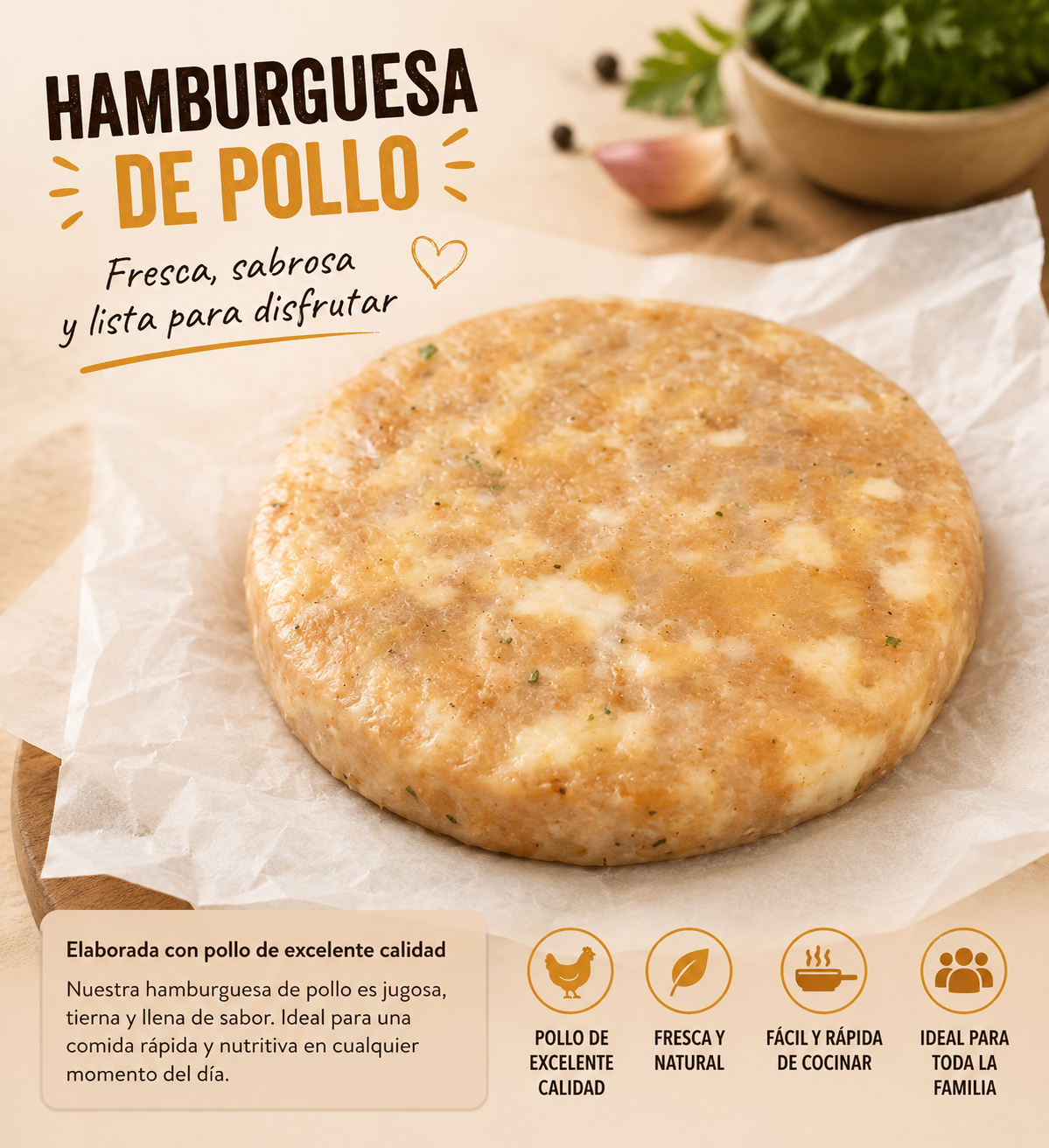 Hamburguesa de Pollo